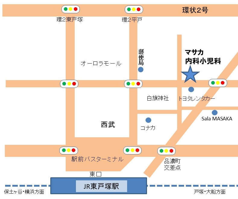 当院までのアクセスマップです